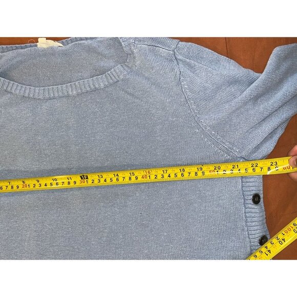 Eileen Fisher 100% Linen Sweater Light Blue XL Womens - Picture 6 of 8